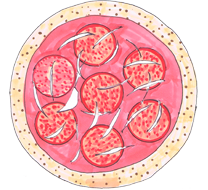 コッカボッカのピザ「ディアボラ」の画像
