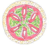 コッカボッカのピザ「生ハムとルッコラ」の画像
